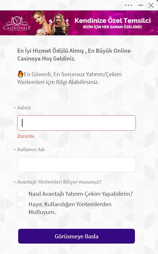 casinovale iletişim